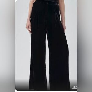 Trina Turk satin black pants, wide leg, super soft, great condition